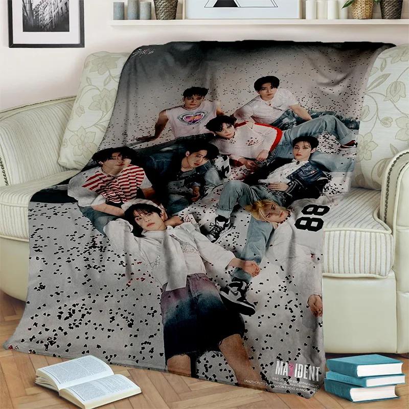 3D Kpop Stray Kids Корейское одеяло с певицей, мягкое одеяло для дома, спальни, кровати, дивана, пикника, путешествия, офиса, чехол для отдыха, детское одеяло