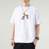 Unisexs Oversize Cotton Tshirts 4XL White T Shirt Summer Wear Casual for Unisex Anime Horse Print Tee Shirts Unisex Clothing