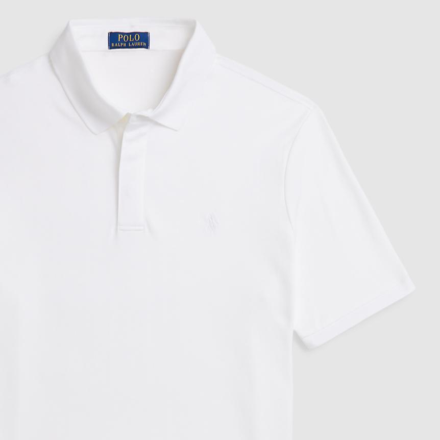 Polo Ralph Lauren Однотонная футболка поло с вышивкой маленькой пони, повседневная, с коротким рукавом, мужская, топы, белая, MNPOKNI1N822963-100