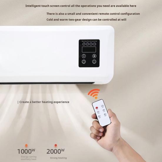 Electric Wall Mounted Heater Portable Smart Space Heater Room Warmer with Clothes Drying Rack for Bedroom Dormitory Office