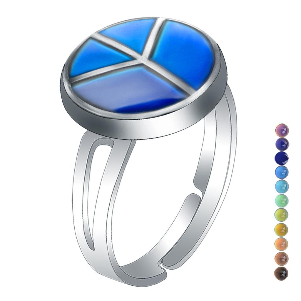 1Pcs Fashion Ring Simple Children's Princess Cartoon Cute Animal Temperature Change Ring