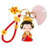 Подвеска для сумки в китайском стиле, брелок, силиконовое резиновое кольцо для ключей от машины, мультяшный кулон с куклами, подарки