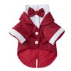 Western-Style Teddy Autumn Dog Clothes with Polyester Necklace Fashionable Pet Costume Gown for Small Dogs