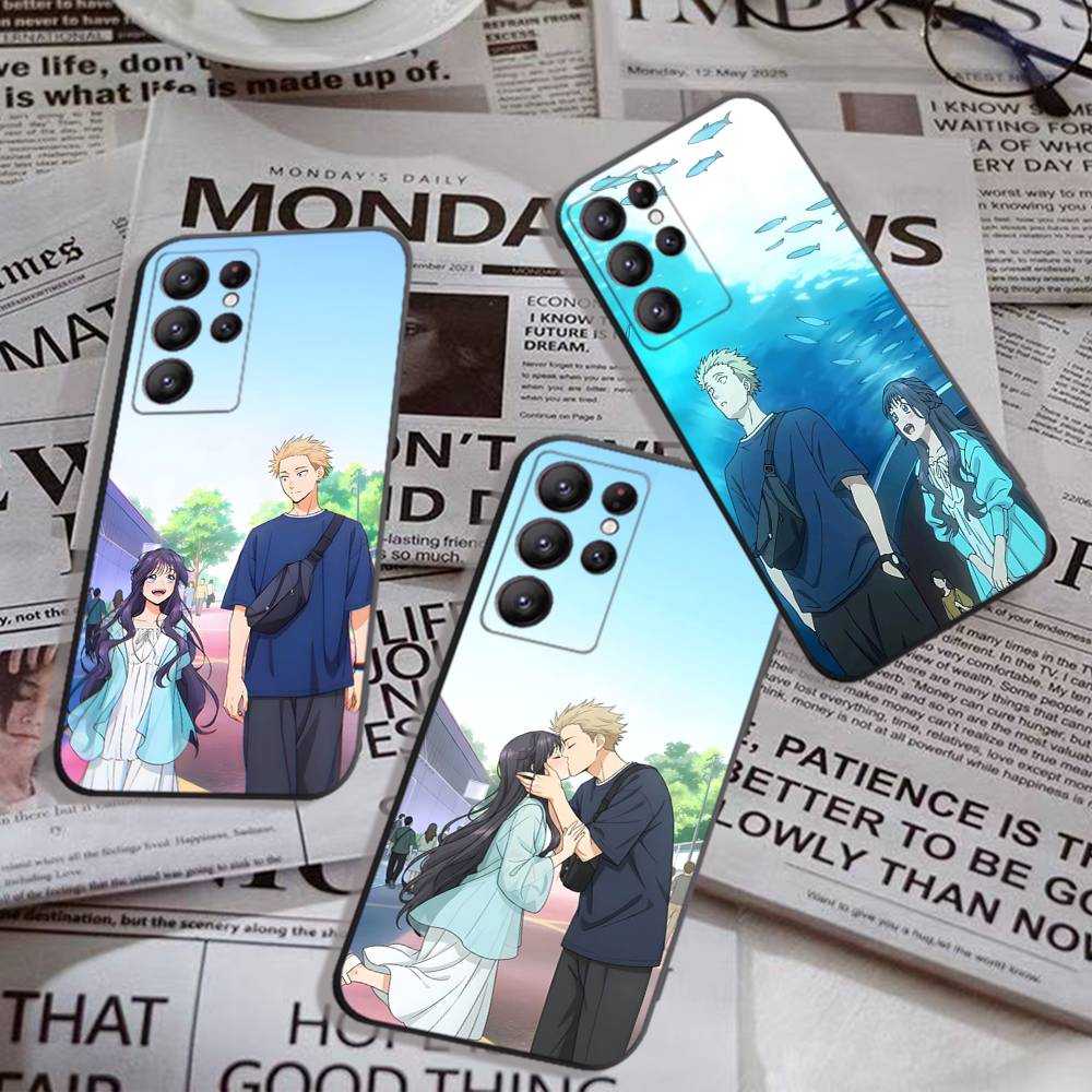 Аниме Милые Каоруко и Ринтаро Чехол для телефона для Samsung S 24 fe 25 Ultra plus 20 lite 21 30 22 23 24 22 Ultra 5G Fundas