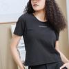 Converse Футболки Женские Черные С Круглым Вырезом Умеренно Прямой Крой 10023192-A01