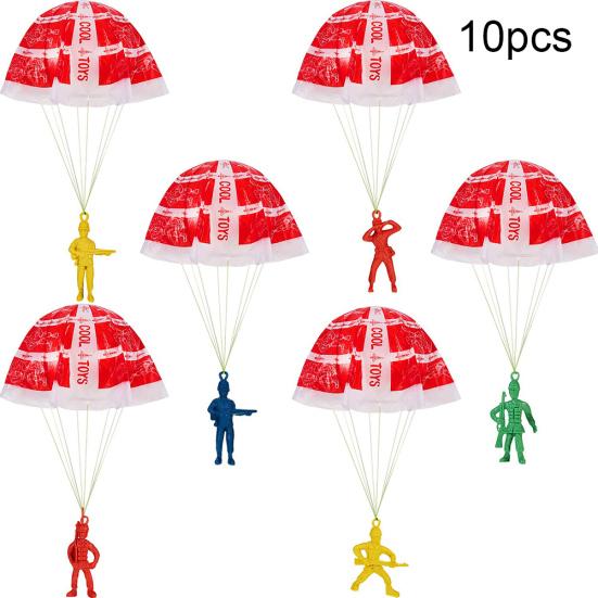 10 шт. Парашютисты Солдаты Армии Мини-фигурки Ручное метание Уличная детская игрушка