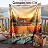Custom Text Flannel Throw Blanket, Lightweight Cozy Bed Sofa BlanketStardew Valley