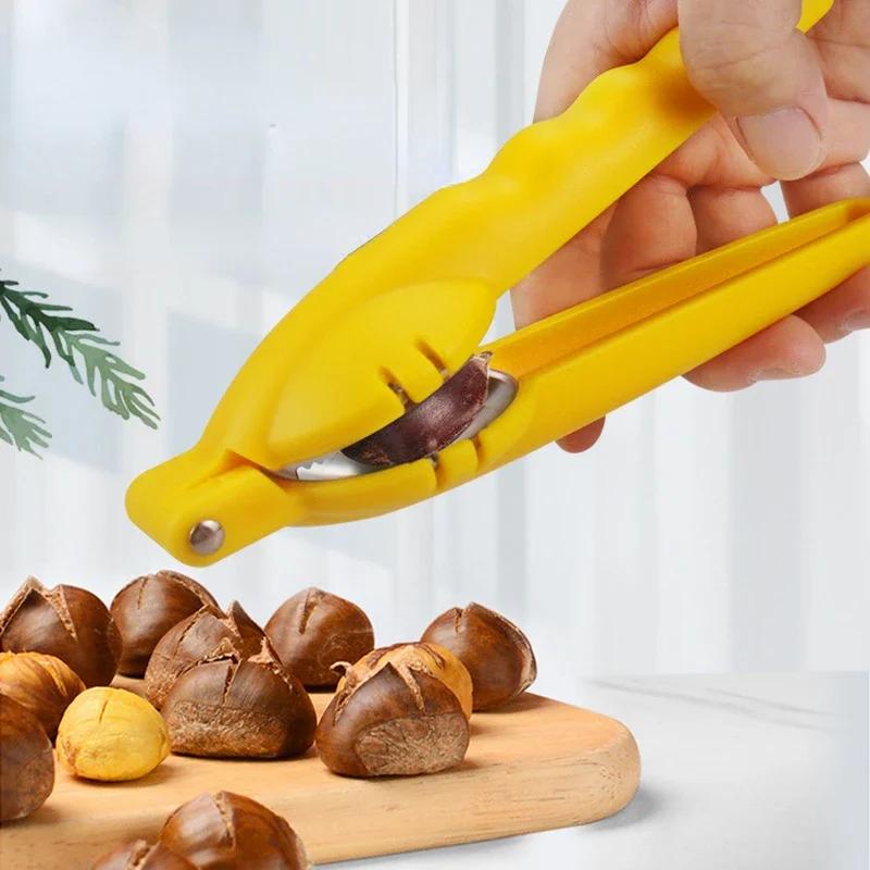 Stainless Steel Chestnuts Clip Walnut Pliers Nut Cutter Machine Household Chestnut Walnut Shell Opener Clamp Kitchen Gadgets
