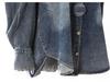 2025 Spring Designer Large Button Denim Cocoon Jacket for Women