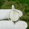 Mother Of Pearl Stone Bezel Sister Engagement Pendant Jewelry Sterling Silver
