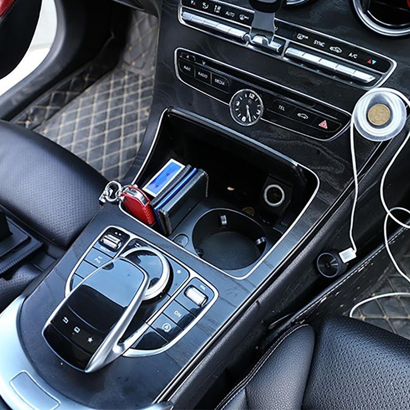 Car Central Control Water Cup Holder Storage Box Phone Holder for Mercedes Benz C E GLC Class W205 X253 W213