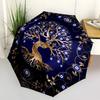 1pc Tree of Life with Evil Eye Protection Umbrella with Plastic Handle,Vibrant Cartoon Pattern,Multi-functional UmbrellaPT121