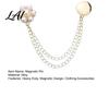 Magnetic Cuff Fixer Faux Pearl Flower Clothing Pin Button Clip for Shortening Quick Hem Adjustment Tool Shirt Hems Pants Legs Clothes Decorative