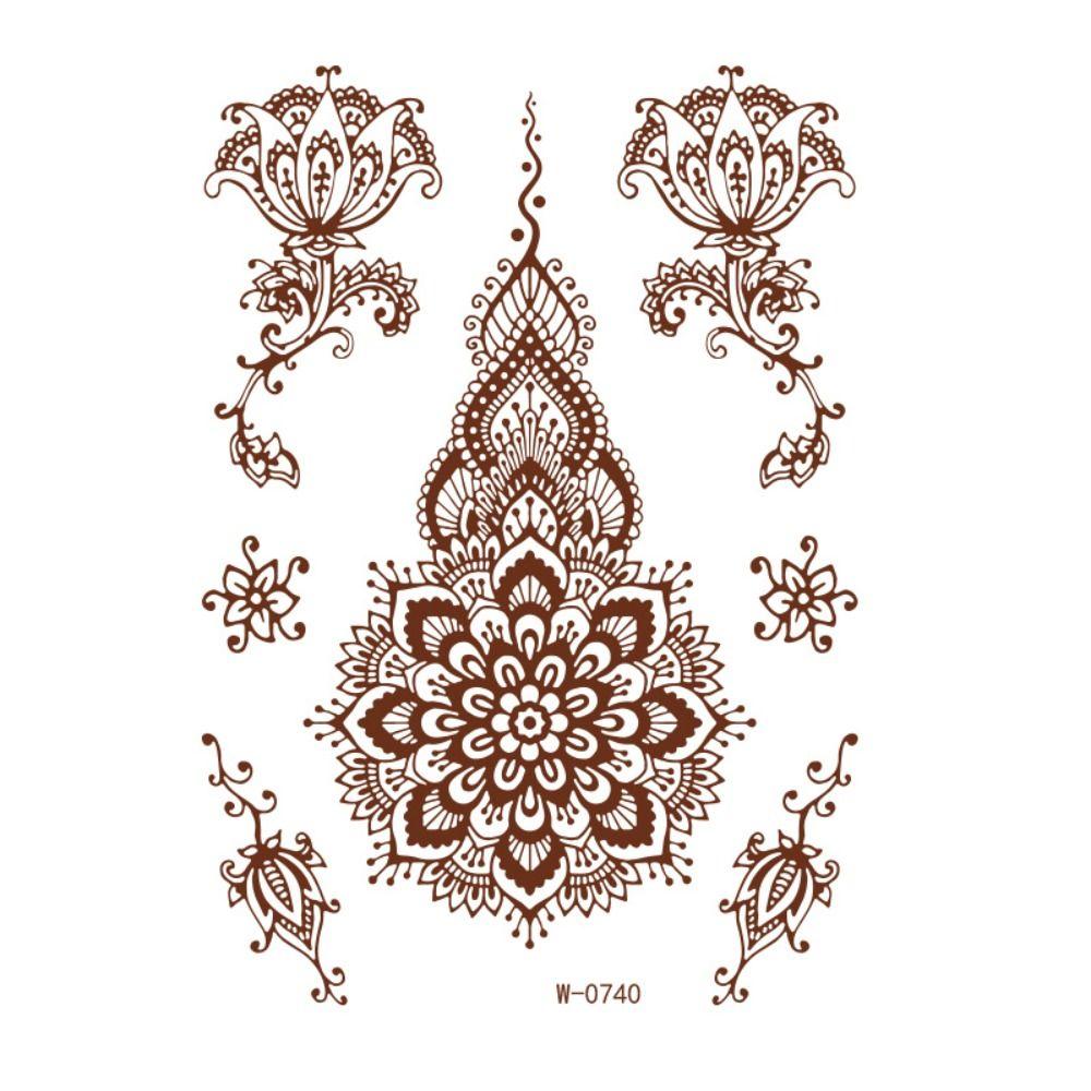 Wedding Tool Body Art Sticker Henna Tattoo Stickers Water Transfer Decals Temporary Tattoo