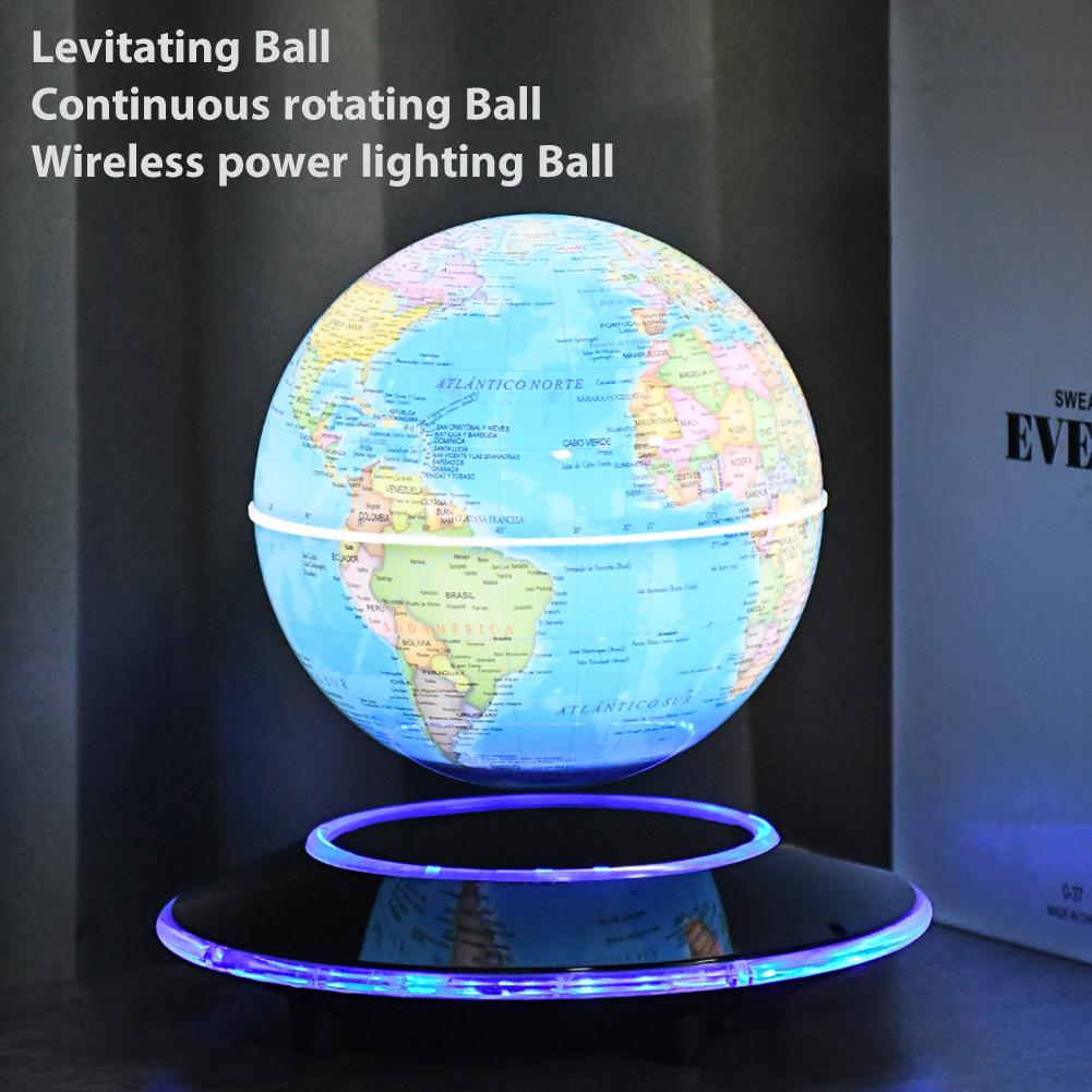 140 mm  Geography Education Base Bottom Magnetic Levitating Earth Globe Floating World Globe  Color Light Levitation Globe