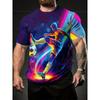 Men's Football Print T-shirt Sports Short Sleeved Crew Neck T-shirt for Summer Outdoor Fitness Workout Men's Clothing