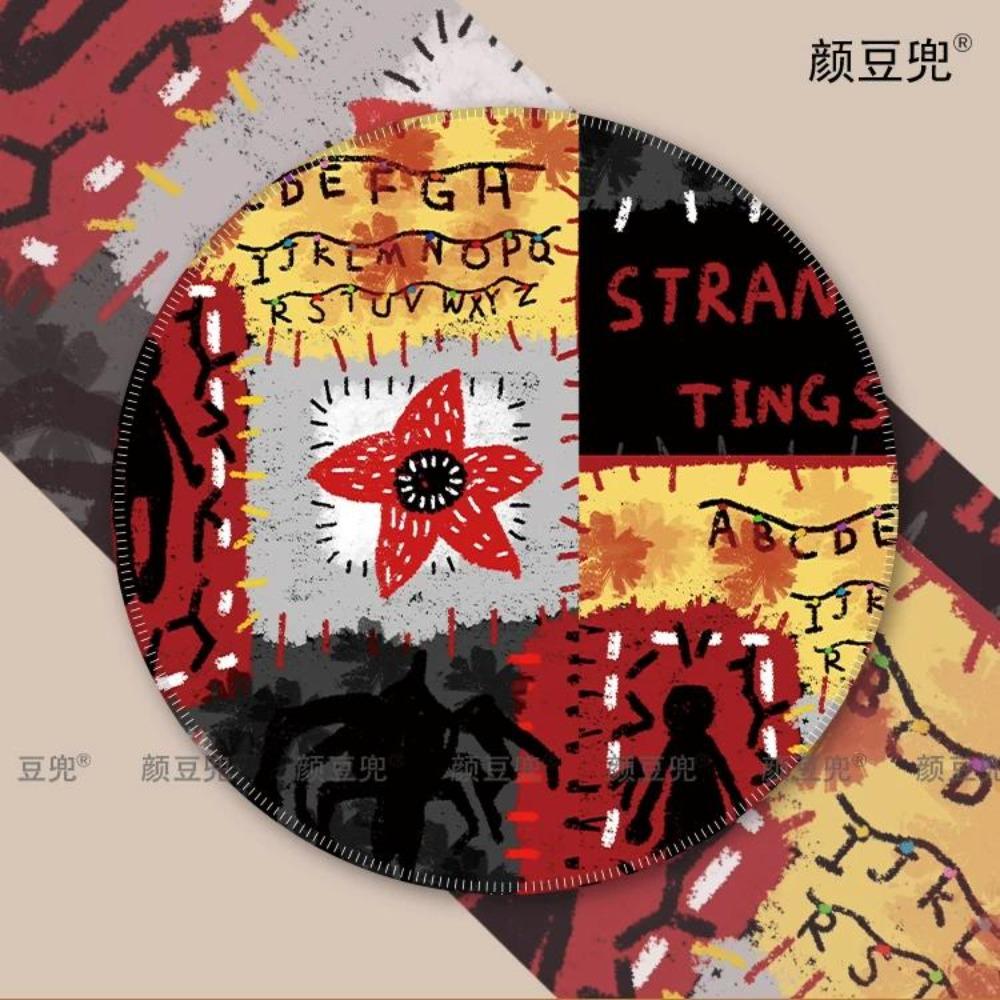 Креативный большой кожаный коврик для мыши Stranger Things, офисный игровой коврик для стола, с блокировкой края, нескользящий, водонепроницаемый коврик для мыши, коврик для клавиатуры, американская ТВ-периферия