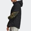 adidas Оригинальная камуфляжная лоскутная спортивная куртка с капюшоном, мужская верхняя одежда, черный FM3359