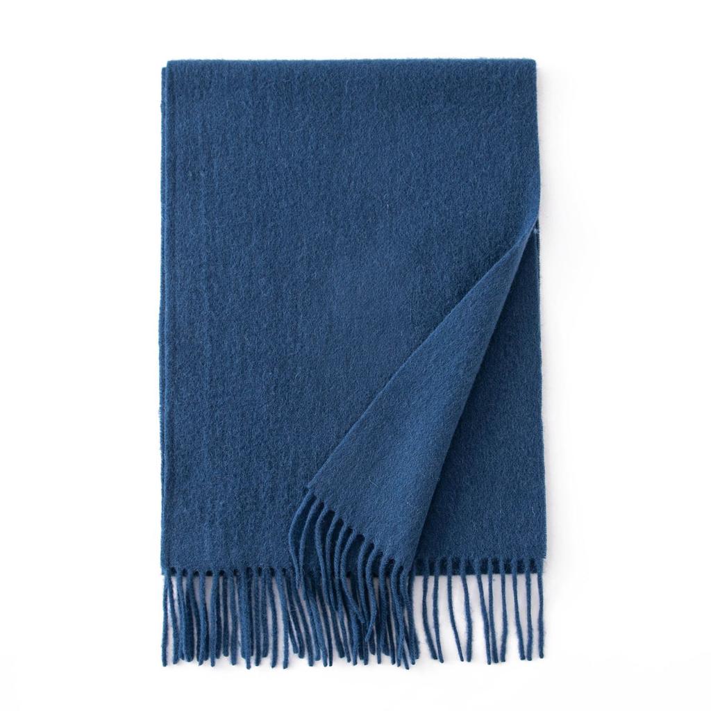 Thickened Autumn and Winter Plaid 100 Wool Scarf Atmosphere Women's All-match Fashion Warm Wool Scarf Comfortable Shawl