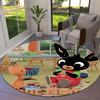 Bing Custom Name Round Area Rug,Carpet Rug for Living Room Bedroom Sofa Playroom Decor,Non-slip Floor Mat