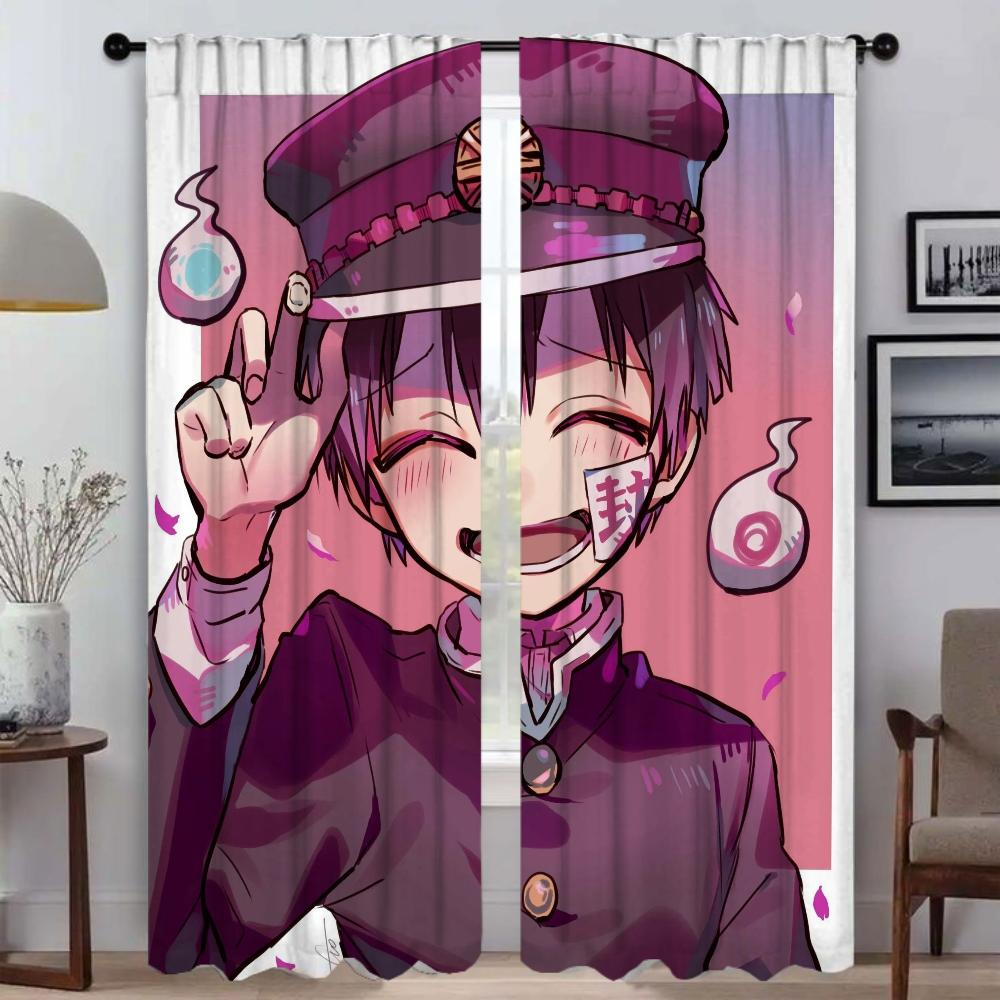 Современные шторы для гостиной для камеры Hanako Kun Shades Tulle для спальни Blackout Curtain Home Interior Curtains 2 Pieces