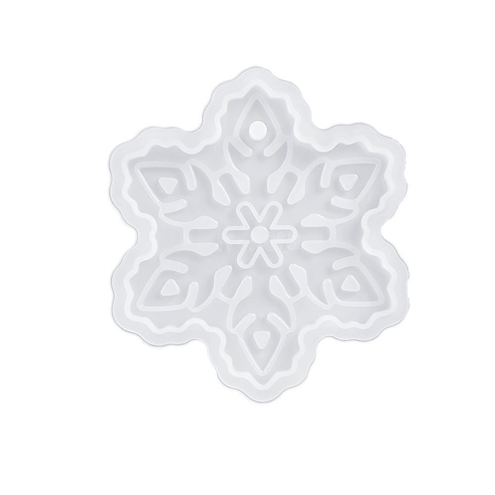 With Hole Christmas Resin Mold 12 Styles Elk Shape Silicone Molds Snowflake Bell Shape DIY Jewelry Making Christmas Craft