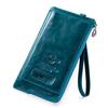 CONTACT'S Genuine Leather RFID Men's Wallet Long Male Purse Man's Clutch Wallets Card Holders