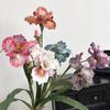 Ирисы Искусственный шелковый цветок 88см Цветы Ветка Винтажный Имитация Букет Свадьба