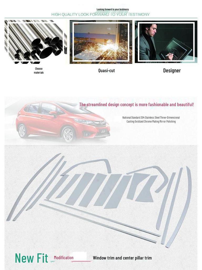 Stainless Steel Decorative Window Trim for 2014-2018 Fit Models