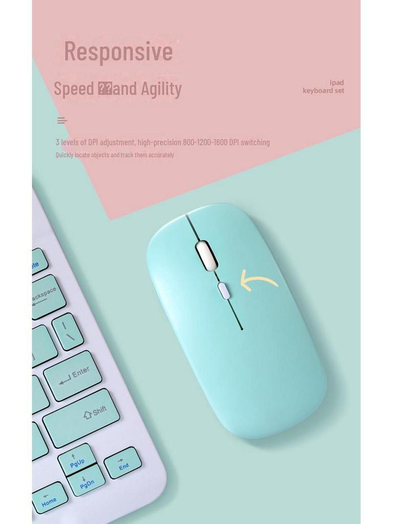 Беспроводной Bluetooth-комплект клавиатуры и мыши для планшетов Apple iPad, Huawei Honor и устройств Android