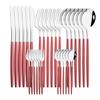 30pcs Gold Dinnerware Set Stainless Steel Dinner Knife Fork Coffee Spoon Teaspoon Flatware Dishwasher Safe Kitchen Tableware Set