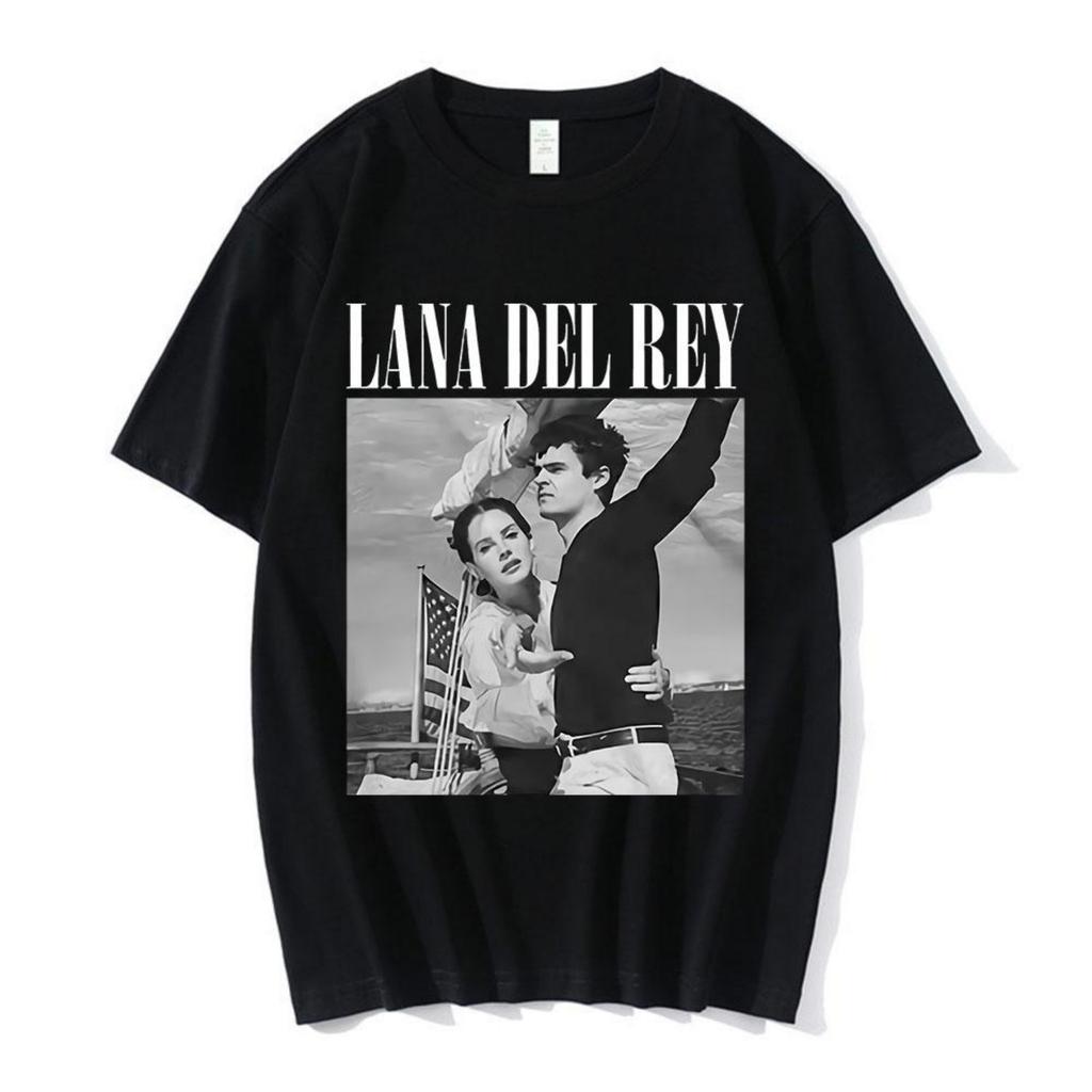 Горячая Распродажа Футболка с Графическим Принтом Певицы 90-х Lana Del Rey Ldr 'Sailing' Унисекс Харадзюку Мужская Винтажная Футболка с Коротким Рукавом Оверсайз