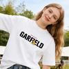 Garfield & Оди "ГАРФИЛД" Футболка с принтом букв, короткий рукав, Американский бренд уличной одежды, Тяжелый хлопок, Свободный крой, Оверсайз, Парный топ