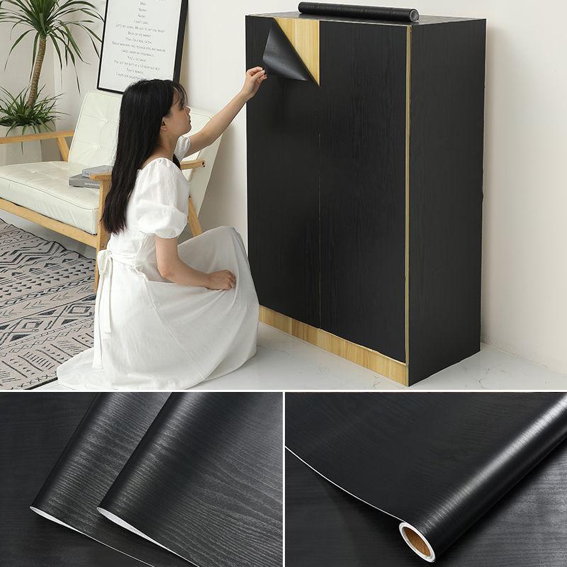 Ширина 55 см Обои ПВХ с текстурой дерева для двери, шкафа, стола, мебели, водонепроницаемые самоклеящиеся наклейки, пленка для домашнего декора