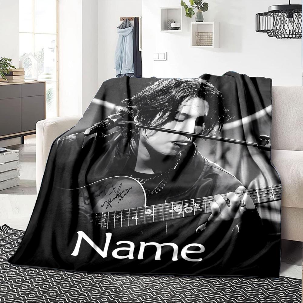 Customiz Name Personality Jimin Blanket Soft &Warm Sofa Office Bed Travel Lunch Break Blanket, Gift Suitable All Seasons