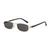 Small Frame Sunglasses, Metal Narrow Frame Sunscreen Sunglasses, Personalized Women's Versatile Senior Glasses UV Sunscreen