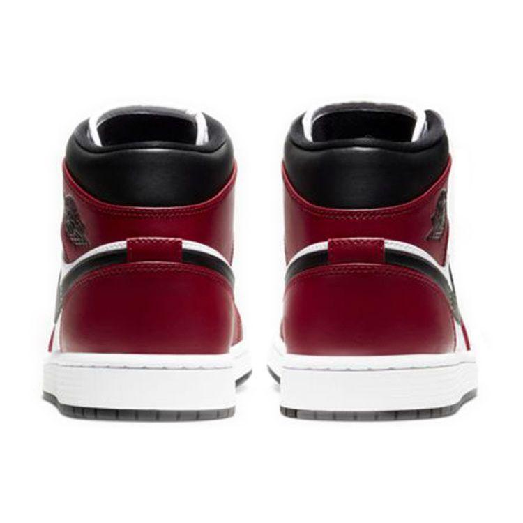 Air Jordan 1 Mid Chicago Black Toe Unisex Sneakers Red Gym-Red White 554724-069