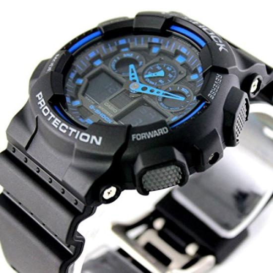 Police Civil 20 ATM Water Resistant Plastic Strap Watch for Men Officer, Self-Defense Forces, Servant, G-SHOCK Big-Case Digital-Analog (GA-100-1A2
