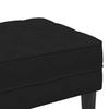 Black Velvet Ottoman Bench with Cushion 113 x 57 x 39 cm