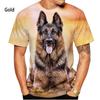 Men's Women's Summer Fashion German Shepherd 3D Printing T-shirt Casual Short-sleeved Dog Shirt Tops