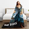 Anime Dog Man Cartoon  Blanket  Flannel Novelty Warm Throw Blanket for Chair Covering Sofa Spring/Autumn