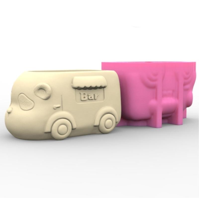 3D DIY Горшки для цветов Форма Силиконовая Форма для Бетона Животное Форма Автомобиля Силиконовые Формы для Ваз для Изготовления Бетонные Подсвечники