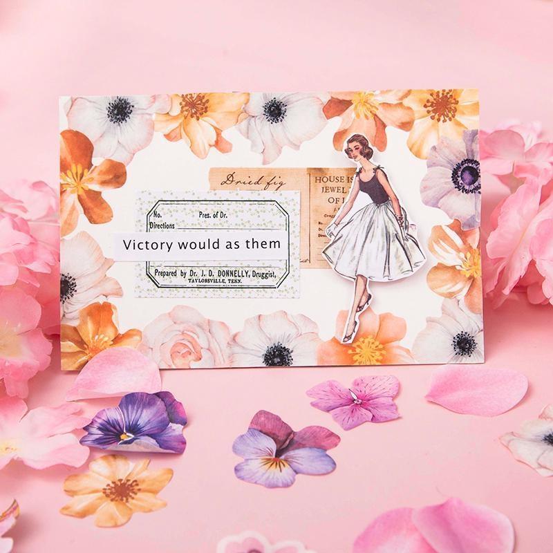 1Roll Cute Flower Washi Tape Set Scrapbooking Decoration DIY Journal Stickers Label