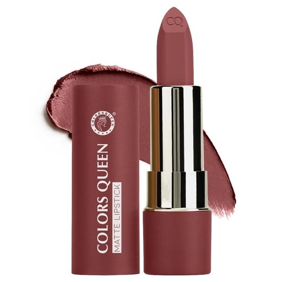 Colors Queen Lippie Creamy Matte Lipstick | Single Swipe Application& Highly Pigmented | Lightweight Lipstick for Women (14 - Reach High, 5g)