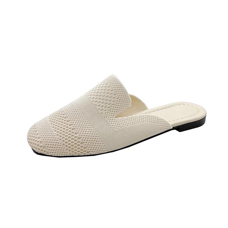 Модные тапочки французской этнической группы, туфли феи для ношения, новинка лета, мягкая подошва, с закрытым носком, плетеные, балетки для женщин, максимальный размер 42