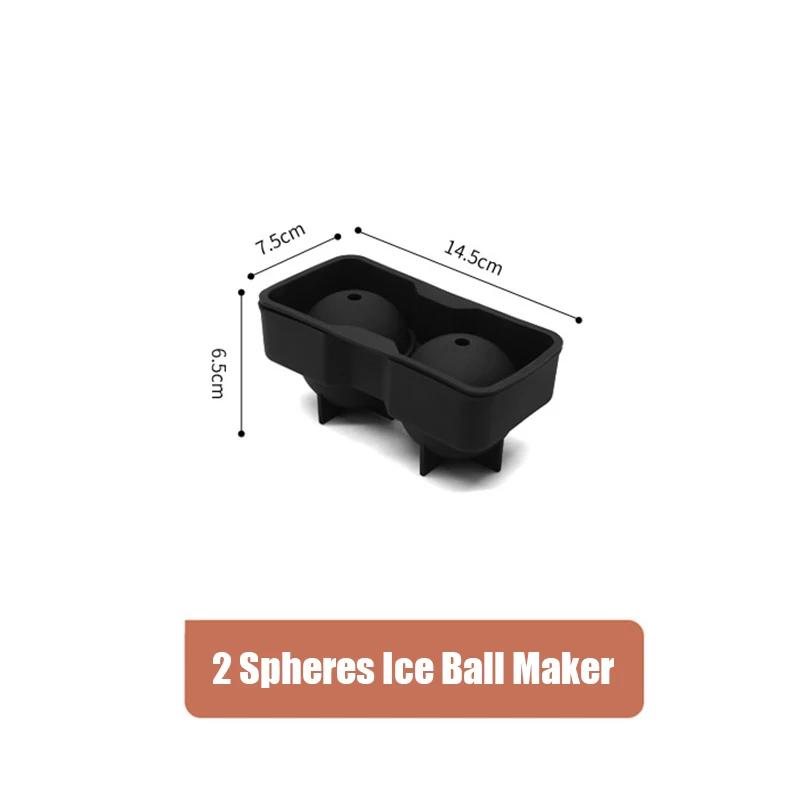 2/4/6 Balls Silicone Ice Cube Maker Ball Mold Large Sphere Reusable Whiskey Ice Mold Tray High Quality Ice Mold Kitchen Bar Tool