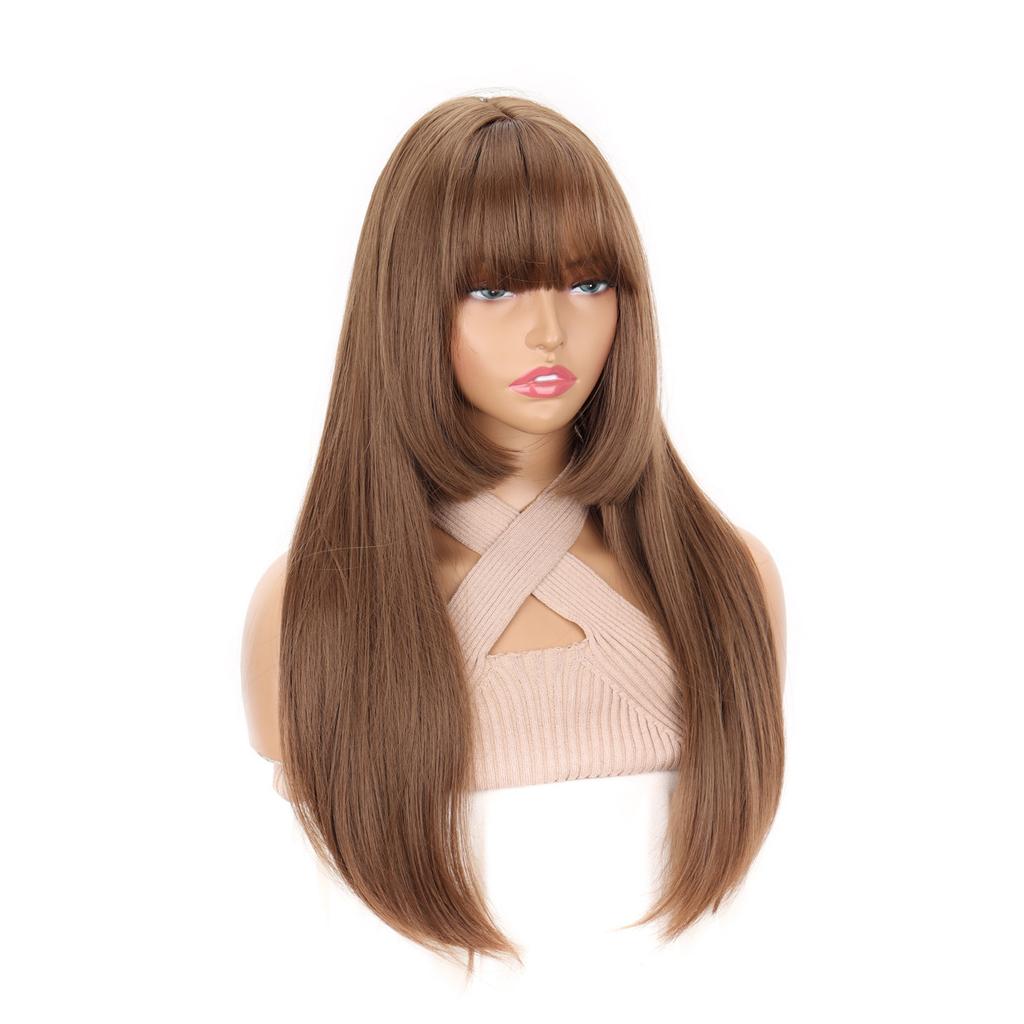 Long Straight Wig With Synthetic Wig Beginners Friendly Heat Resistant Party Cosplay Wigs For Women