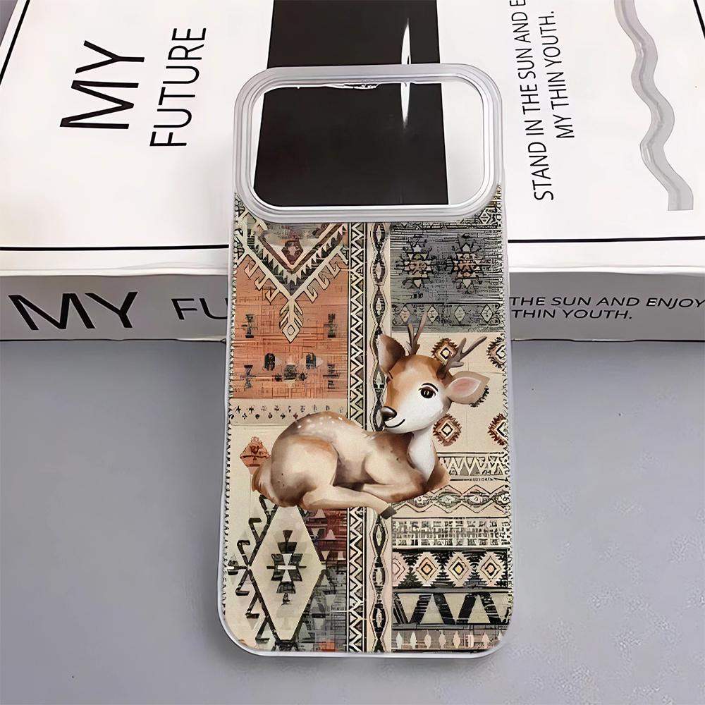 Тканевый Чехол для Телефона с Рисунком Оленя Для IPhone 17 Pro Max 17Air 11 13 12 14 15 16 Plus Мягкий Силикон Модный 15 Pro Чехол