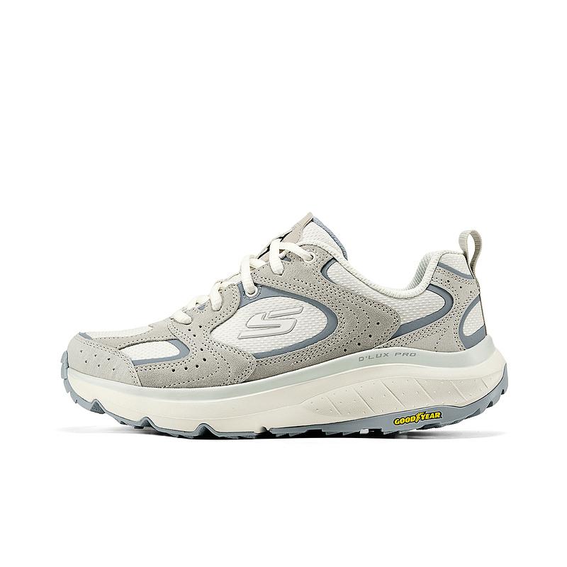 Skechers Уличные удобные модные амортизирующие низкие уличные функциональные ботинки Женская обувь Бело-серые 180262-OWGR