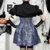 Gothic Dark Two-Color Jacquard Sling Dress & Lolita Cardigan Set